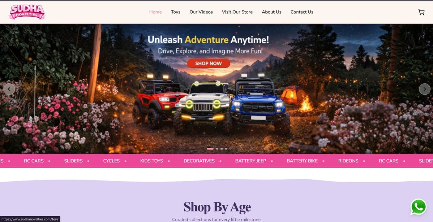 Sudha Novelties: website